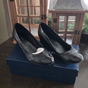 like new Cole Haan round toe wedge heels